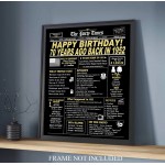 70th Birthday Decorations for Women or Men Party Decorations Supplies Gold Birthday Card Poster for Him or Her Turning 70 Years Old Back in 1952 Print 8 x 10 UNFRAMED