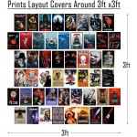 Classic Horror Movie Poster 50 PCS Wall Collage Kit Movie Poster Aesthetic Pictures Collage Small Posters Home Dorm Bedroom Wall Decor for Teens and Young Adults 4 X 6 Inch
