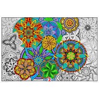 Giant Coloring Poster Mandala Madness for Kids and Adults Great for Family Time Girls Boys Arts and Crafts Adults Care Facilities Schools and Group Activities
