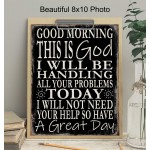 God Wall Decor Picture Faith Wall Decor Religious Gifts for Men Women Catholic Gifts for Men Funny Christian Wall Art Church Decorations Grateful Wall Art Inspirational Wall Decor Sign