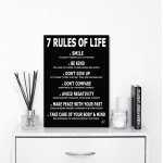 HFL Motivational Poster for Affirmation Rules -11.7 x 16.5 inch Poster for Office Decor College Dorm Teachers Classroom Gym Workout & School! Inspirational Wall Art to Change your Mindset for Growth