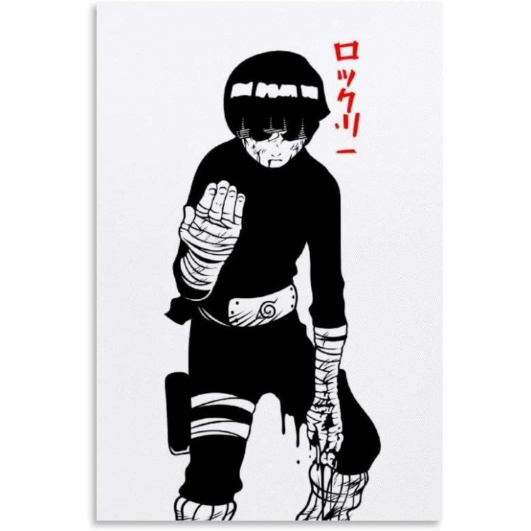JINGHANG Minimalist Anime Rock Lee Poster Decorative Painting Canvas Wall Art Living Room Posters Bedroom Painting 12x18inch30x45cm