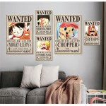 One Piece Wanted Posters New Edition 28.5cm×19.5cm Luffy 1.5 Billion Pack of 24
