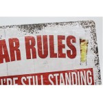 Original Vintage Design Bar Rules Tin Metal Wall Art Signs Thick Tinplate Print Poster Wall Decoration for Bar Beer Rules 8x12 Inches 20x30 CM