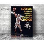 Stephen Curry Art Print Poster Inspirational Success Canvas Wall Art for Home and Office Basketball Golden State Warriors Poster A Unique Gift for Sports Fans Men and Teens 16" X 24" No Frame