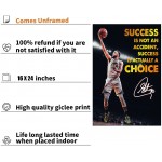 Stephen Curry Art Print Poster Inspirational Success Canvas Wall Art for Home and Office Basketball Golden State Warriors Poster A Unique Gift for Sports Fans Men and Teens 16" X 24" No Frame
