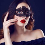 20 Pieces Lace Mask Masquerade Venetian Eyemask Halloween Sexy Woman Lace Mask for Halloween Masquerade Carnival Party Costume Ball Black