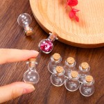 50 Pieces Small Mini Glass Bottles Tiny Jars With Cork Stoppers 5 Shapes Tiny Wishing Drifting Bottle for Wedding Party DIY Decoration Bead Containers Arts and Crafts DIY Projects Geometric Shape