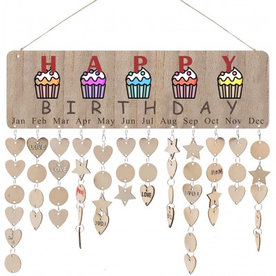 Alrens Birthday Calendar with Tags Wall Hanging Board Birthday Reminder Important Dates Tracker Gifts for Mom Christmas Birthday