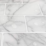 Art3d 10-Sheet Peel and Stick Backsplash Tile for Kitchen 12"x12" Grey Marble