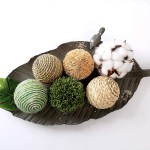 CIR OASES 6pcs 3.5inch Woven Wicker Rattan Balls Decorative Ball Twig Orbs Green Orbs Vase Bowl Filler for Tabletop Decor