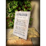 Dad Father Prayer Wood Plaque with Inspiring Quotes 6x9 Classy Vertical Frame Wall & Tabletop Decoration | Easel & Hanging Hook | Dear God I Gratefully Thank You for Giving me My dad