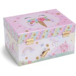 Jewelkeeper Girl's Musical Jewelry Storage Box with Spinning Unicorn Glitter Rainbow and Stars Design The Unicorn Tune
