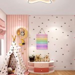 Room Decor Aesthetic for Teen Girls Rainbow Inspirational Wall Art for Kids Bedroom Decorations Cute Kawaii Room decor Pink Baby Little Princess Girl Toddler Room Sign Nursery Dorm Decor