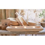 Santa Barbara Design Studio Table Sugar Hand Carved Paulownia Wood Serving Bowl Large Natural