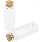 SUPERLELE Glass Bottles with Cork 48pcs 20ml Decorative Wish Bottles with 48pcs Eye Screws 3pcs Funnel