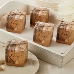 VGOODALL Rustic Candy Boxes,50pcs Wedding Favor Boxes,Love Kraft Bonbonniere Paper Gift Boxes with Burlap Jute Twine for Bridal Shower Wedding Birthday Party Rustic Wedding Christmas Decorations