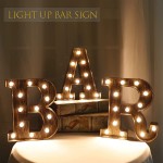 Vintage Bar Sign for Bar Decor Decorative Illuminated BAR Marquee Letter Lights Lighted Bar Accessories for Home Bar Cart Decor Light Up Bar Sign for Home Shelf Wall Cafe Birthday Party Decoration