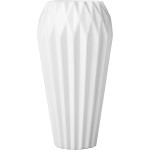 Brand – Rivet Modern Angled Stoneware Home Decor Flower Vase 12 Inch White