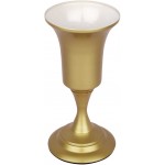 Koyal Wholesale Metal Pedestal Compote Trumpet Vase Flower Wedding Centerpieces Arrangement Home Decor Office Decor Restaurant Table Decora Matte Gold 6