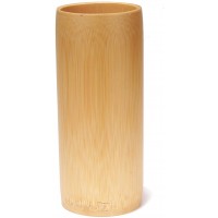 Natural Bamboo Wood Vase Holder Carbonized Brown 8" 1 Piece