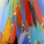 NOVICA Multicolor Confetti Hand Blown Murano Style Art Glass Vase Carnival Colors'