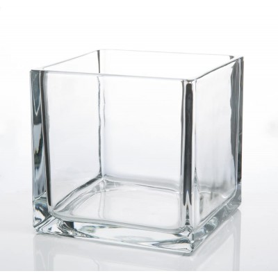 Richland Square Glass Cube Vase 6" Set of 12