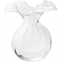 Vietri Hibiscus Collection Italian Mouthblown Glass Vases Medium Clear