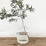 WONMA Glass Vase Clear Large Floor Jug Cylinder Flowers Bubble Vase Round for Centerpieces Decor Farmhouse Wedding Office Decoration.12in