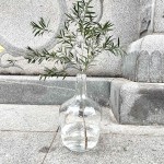 WONMA Glass Vase Clear Large Floor Jug Cylinder Flowers Bubble Vase Round for Centerpieces Decor Farmhouse Wedding Office Decoration.12in
