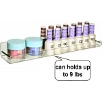 AMT 2 Pack Acrylic Floating Shelves 15" L x 3.25" W Clear Bathroom Wall Shelf Bookshelves Invisible Display for Office Bedroom Small Gap Allows Water to Escape Free Screws & Drill Bit Medium