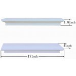 Bidami White Floating Shelves Set of 2 Crown Molding White Wall Shelf Great for Entryway Living Room Bedroom Bathroom or Kitchen 17”