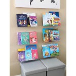 KLGO 4 Pack Clear Acrylic Floating Wall Ledge Shelf for,15" Invisible Wall Mounted Nursery Kids Floating Bookshelf for Kids Room,Modern Funko Pop Display Shelves Toy Storage Wall Shelf