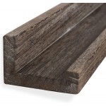 Rustic State Ted Narrow Picture Ledge Shelf Display Set of 3 60" 36" 24"