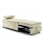 4-in-1Convertible Chair Bed Work as Ottoman Chair Sofa Bed Chaise Lounge Pull Out Folding Sleeper Futon Couch Lounger Single Recliner for Small Space Living Room with Adjustable Backrest Beige