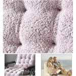 BJYX Sun Lounger Cushion Artificial Lamb Wool Lounge Fleece Chaise Lounge Cushion with Peal Cotton Filling Thickrn Recliner Rocking Chair Cushion