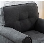 Chaise Lounge Indoor Chaise Lounge Chair 59" Chaise Lounge Bedroom Upholstered Tufted Chaise Velvet Chaise Lounge Chair with Armrest and Nailhead Trim