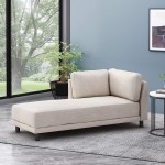 Christopher Knight Home Hyland Chaise Lounge Beige + Black