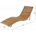 Deco 79 Lounger Chaise Lounge Brown