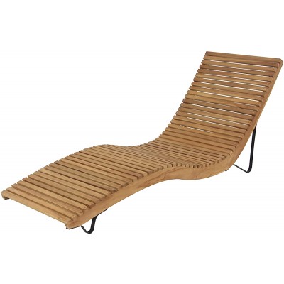 Deco 79 Lounger Chaise Lounge Brown