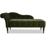 Jennifer Taylor Home Samuel Tufted Roll Arm Chaise Lounge Olive Green
