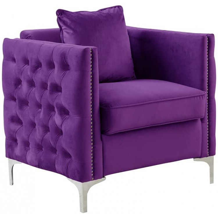 Lilola Home LHF-89634PE-C Chair Purple
