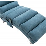 SSLine Electric Massage Chaise Lounge Modern Linen Fabric Long Lounger Chair Comfy Upholstered Recliner Chaise with Massage Function & Remote Control for Indoor Living Room