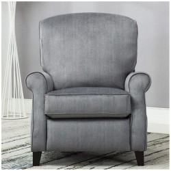 XLYAN Art Life Classical Recliner Chair Push Back Accent Recliner Ergonomic Lounge Fabric Recliner Chair Padded Seat for Living Room Single Sofa ReclinerGrey,Grey