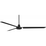 72" Velocity Modern Large 3 Blade Indoor Outdoor Ceiling Fan with Wall Control Matte Black Metal Damp Rated Patio Exterior House Home Porch Living Room Gazebo Garage Barn Roof Casa Vieja