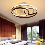 ALLNOVA Ceiling Fan with Led Lighting 3 Color Lighting Adjustable Fan Ceiling Lights Ultra Quiet Fan Ceiling Lamp Acrylic Lampshade Living Room Fan Ceiling Light 53CM