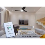 Dysmio Lighting Wireless Ceiling Fan up to a Distance of 40-feet and Light Wall Control Three Fan speeds and Light dimmer