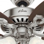 Hunter Fan Company 52106 Hunter Builder Indoor Ceiling Fan with LED Light and Pull Chain Control 42-inch Brushed Nickel Finish
