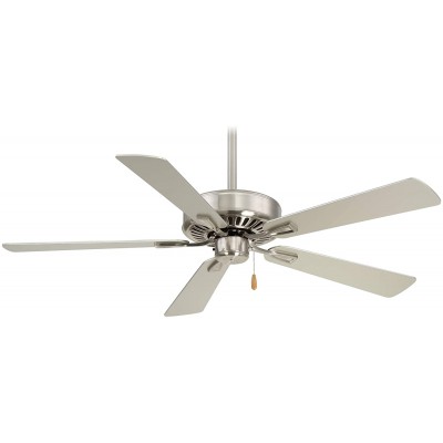 Minka-Aire F556-BN Contractor Plus 52 Inch Pull Chain Ceiling Fan in Brushed Nickel Finish