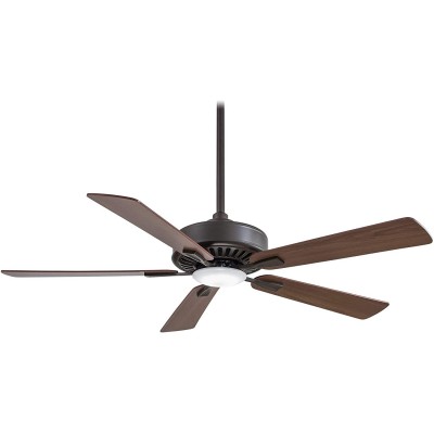 Minka-Aire F556L-ORB Contractor Plus 52 Inch Ceiling Fan with Integrated 16W LED Light in Oil Rubbed Bronze Finish